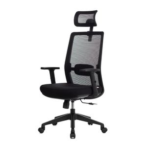 Cadeira Escritorio NR-17 Presidente BLM143 Vitalis Blume Tela Mesh Preto Base Rodizio PU